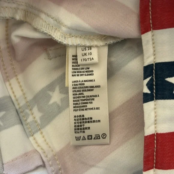 Free People Limited Edition Stars & Stripes Penny Pull on Flare Jean Pant - Picture 9 of 9